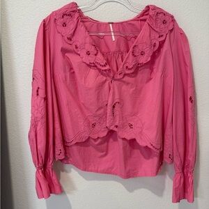 Free People Pink Women's Blouse